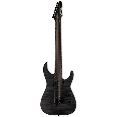 ESP LTD M-1007 MULTI-SCALE 7-STRING FLAMED MAPLE SEE THRU BLACK SATIN