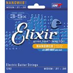 ELIXIR NANOWEB 12102 MEDIUM ELECTRIC NICKEL PLATED STEEL - 11-49