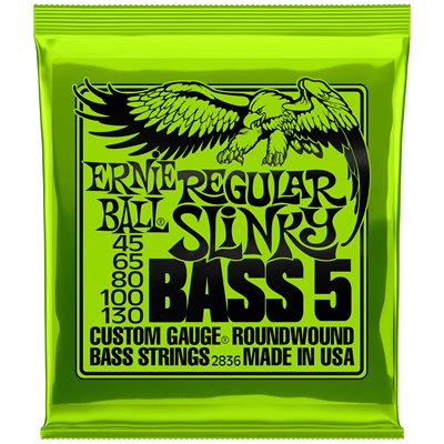 ERNIE BALL 2836 REGULAR SLINKY 5-STRING NICKEL WOUND - 45-130