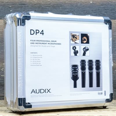 AUDIX DP4 PROFESSIONAL 4-PIECE DRUM / PERCUSSION / INSTRUMENT MICROPHONE PACKAGE