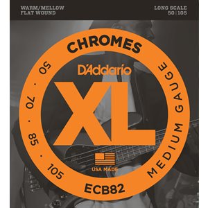 D'ADDARIO ECB82 CHROMES BASS, MEDIUM, 50-105, LONG SCALE