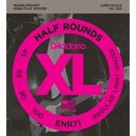 D'ADDARIO ENR71 HALF ROUNDS BASS, REGULAR LIGHT, 45-100, LONG SCALE