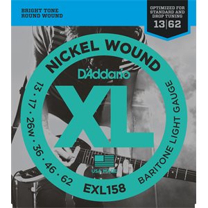 D'ADDARIO EXL158 NICKEL WOUND, BARITONE LIGHT, 13-62