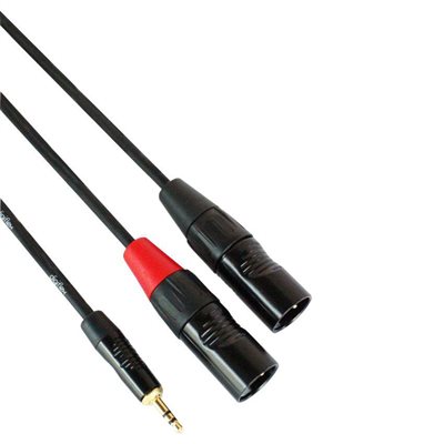 DIGIFLEX HIN-1K-2XMB-6 1/8 MINI TRS TO 2X XLR M HIN 1K2X PERFORMANCE SERIES INSERT CABLES, 6 FOOT