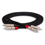 HOSA HRR-003X2 PRO STEREO INTERCONNECT DUAL REAN RCA TO SAME, 3-FOOT