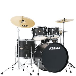 TAMA IMPERIALSTAR WRAP 5PCS SHELL PACK COLOR BOW IE52C-BOW 22-10-12-16-14 W/HARDWARE PACK, MEINL HCS CYMBALS PACK AND THRONE