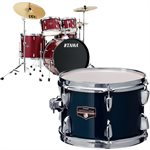 TAMA IMPERIALSTAR WRAP 5PCS SHELL PACK COLOR DB IE58C-DB 18-10-12-14-14 W/HARDWARE PACK, MEINL HCS CYMBALS PACK AND THRONE