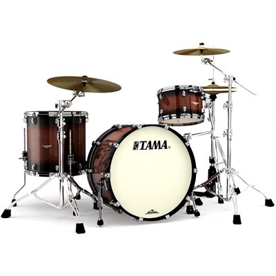 TAMA STARCLASSIC MAPLE ME32CZBS-VTBV 3 MORCEAUX SHELL PACK EXOTIC TOBACCO SUNBURST MOVINGUI BLACK NICKEL HARDWARE (2214BD, 1208T, 1616FT)