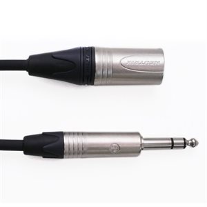 DIGIFLEX TOUR SERIES XLR M to 1/4 TRS NXMS-25, 25 PIEDS