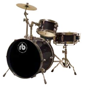 RB DRUMS RB-JR3-BK JUNIOR 3 MORCEAUX SHELL PACK BLACK (1611BD, 08068T, 1005SD)