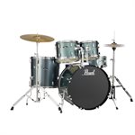 PEARL RS525SCC706 ROADSHOW 5 MORCEAUX SHELL PACK CHARCOAL METALLIC W/HARDWARE AND CYMBALS (2216BD, 1008T, 1209T, 1616FT, 1455SD)