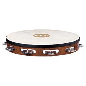 MEINL TAH1AB TAMBOURINE WOOD 1 ROW STEEL JINGLE GOAT HEAD