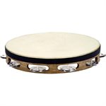 MEINL TAH1WB TAMBOURINE WOOD 1ROW STEEL JINGLE WLNT BROWN