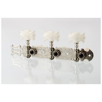 ALLPARTS TK-0124-001 NICKEL CLASSICAL TUNER SET 3X3 AVEC BUTTERFLY BUTTONS