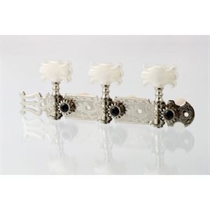 ALLPARTS TK-0124-001 NICKEL CLASSICAL TUNER SET 3X3 WITH BUTTERFLY BUTTONS