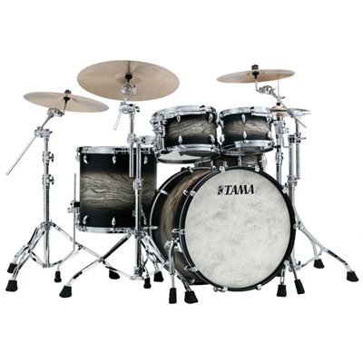 TAMA STAR WALNUT TW42RZS-ASBJ 4PCS SHELL PACK SATIN BLACK JAPANESE SEN BURST (2216BD, 1007T, 1208T, 1616FT)