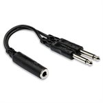 HOSA YPP-106 Y CABLE 1/4 IN TSF TO DUAL 1/4 IN TS