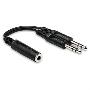 HOSA YPP-308 Y CABLE 1/4 IN TRSF TO DUAL 1/4 IN TRS